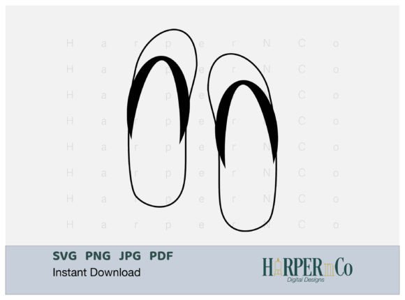 Download Flip Flop Outline SVG PNG Cut EPS File - Eps file Collection